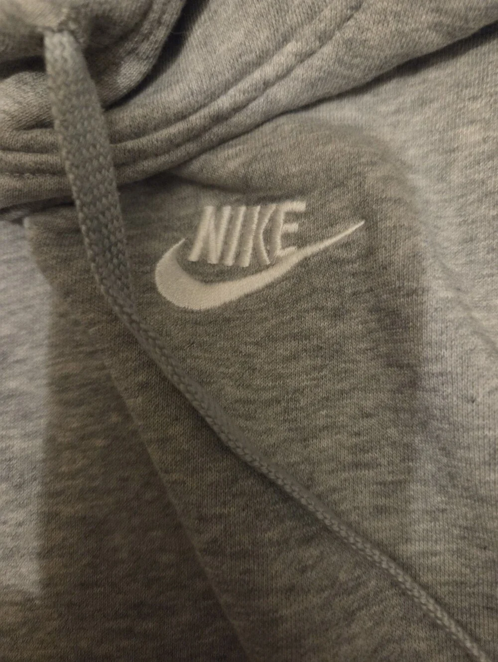 Nike Gray Pullover Hoodie with Small Swoosh
